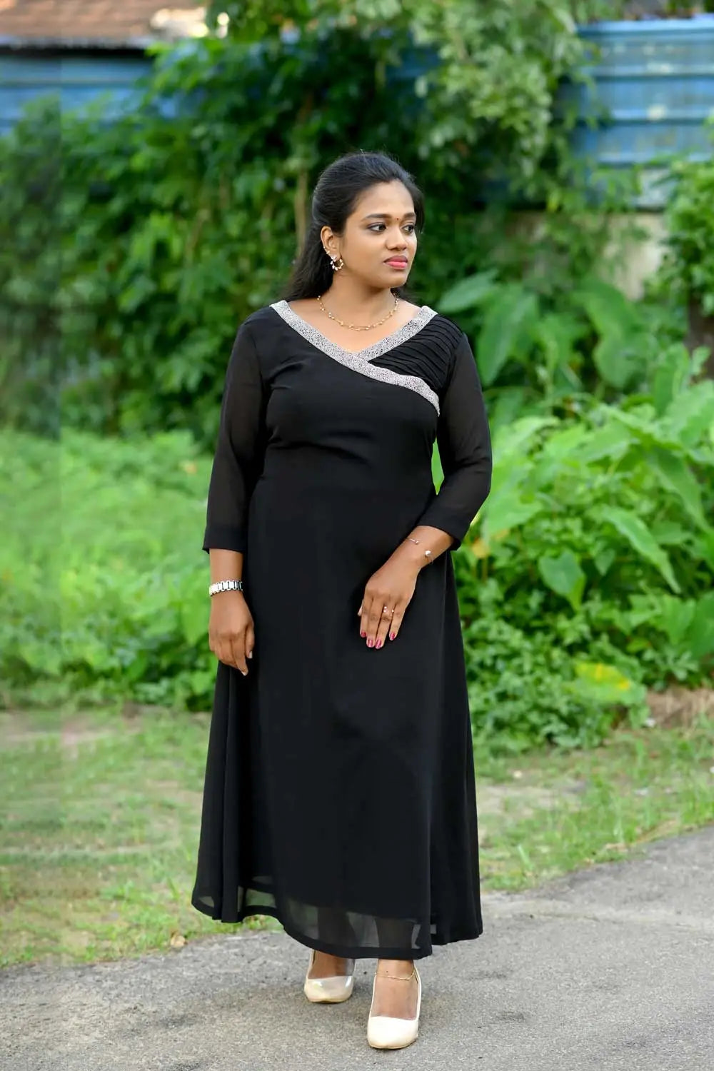 A LINE KURTI-BLACK