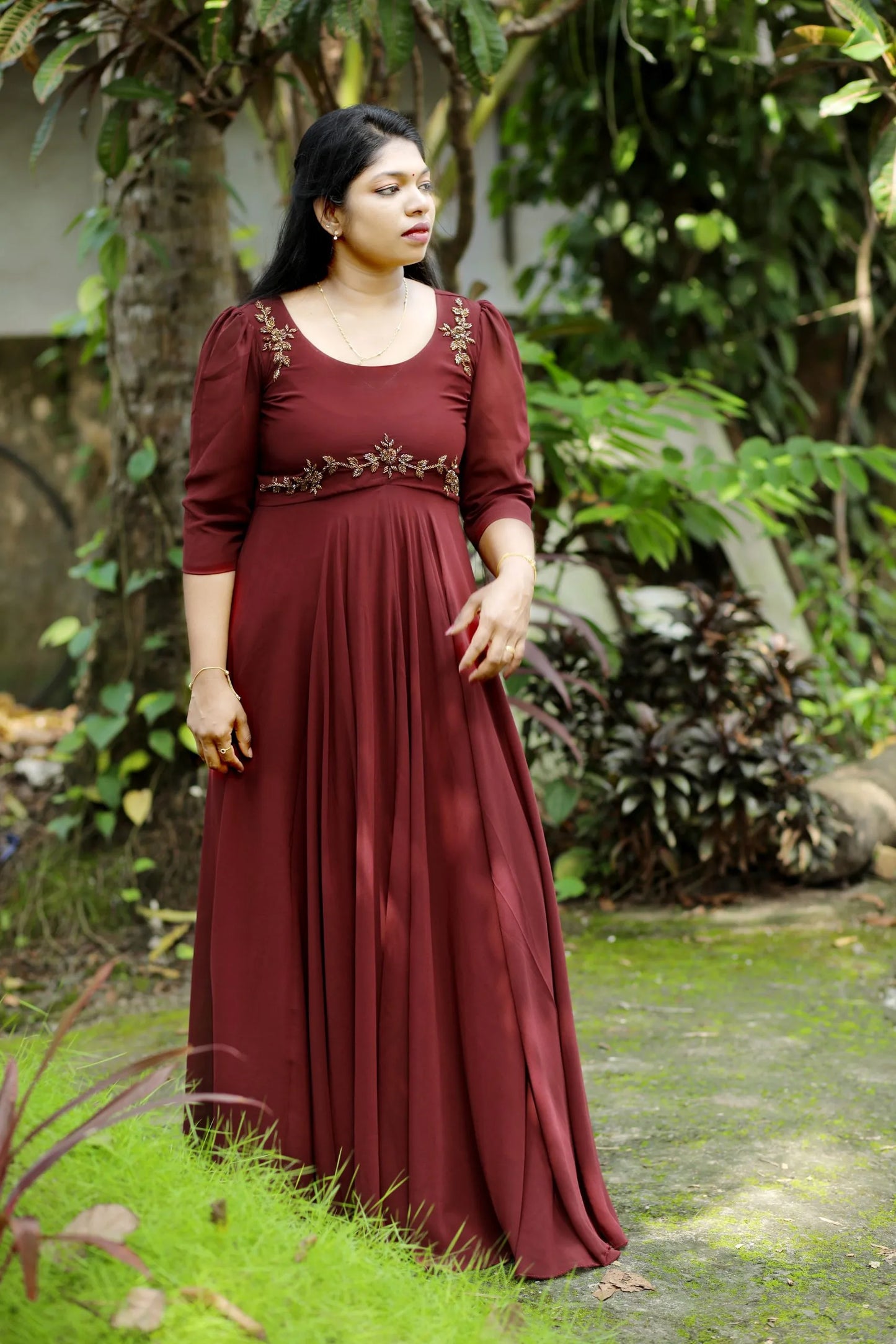 GOWN-UMBRELLA-COFFEE BROWN