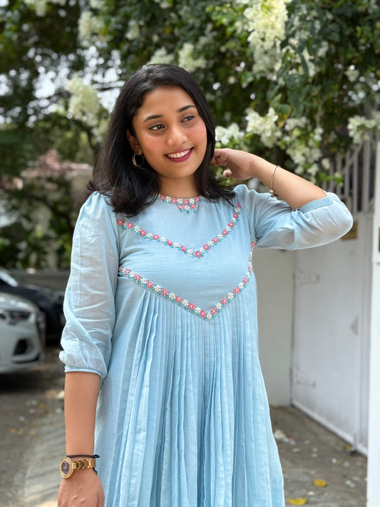 Mul Cotton Pleated Frock