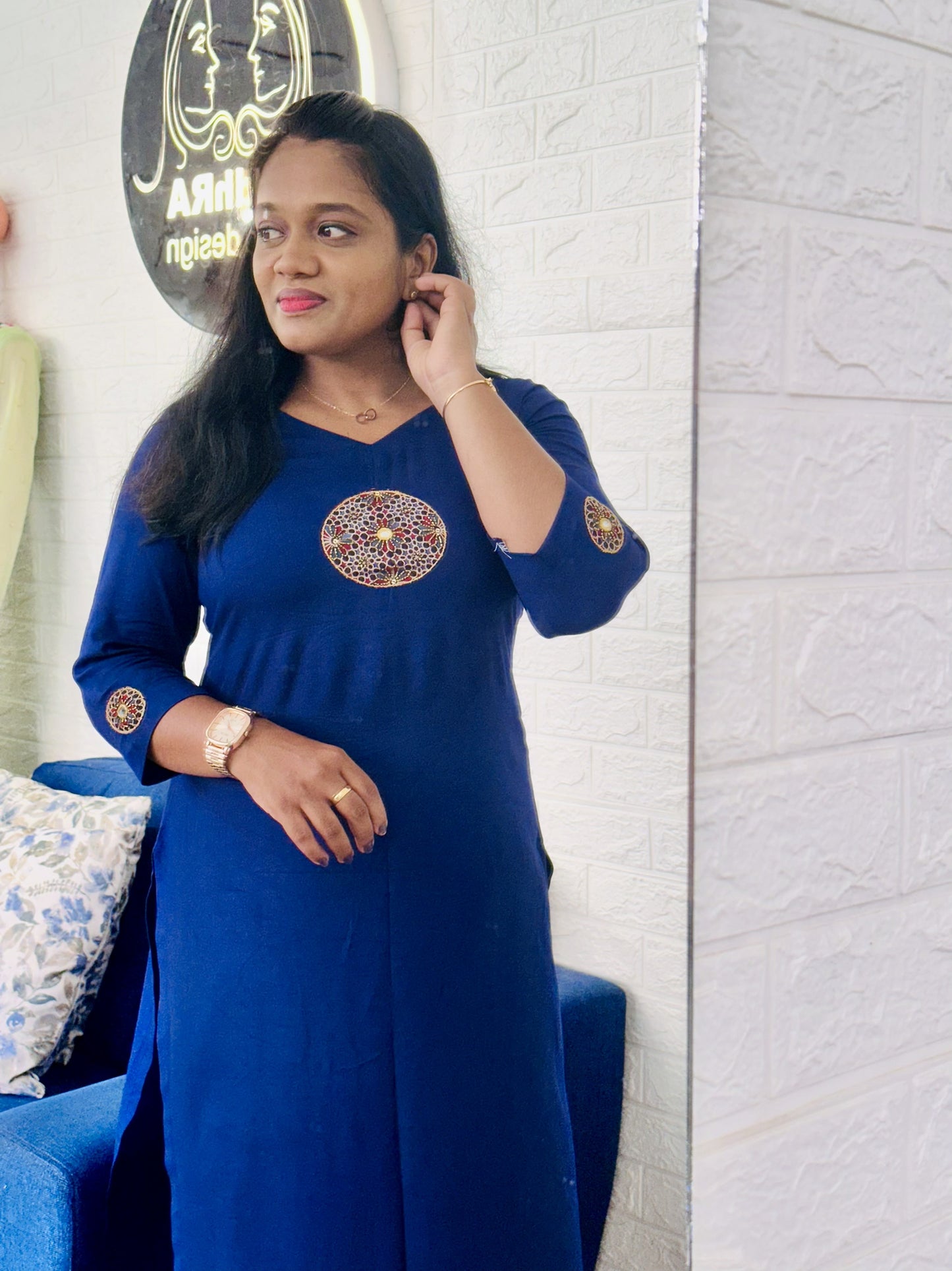 Slitted Kurti & Bottom