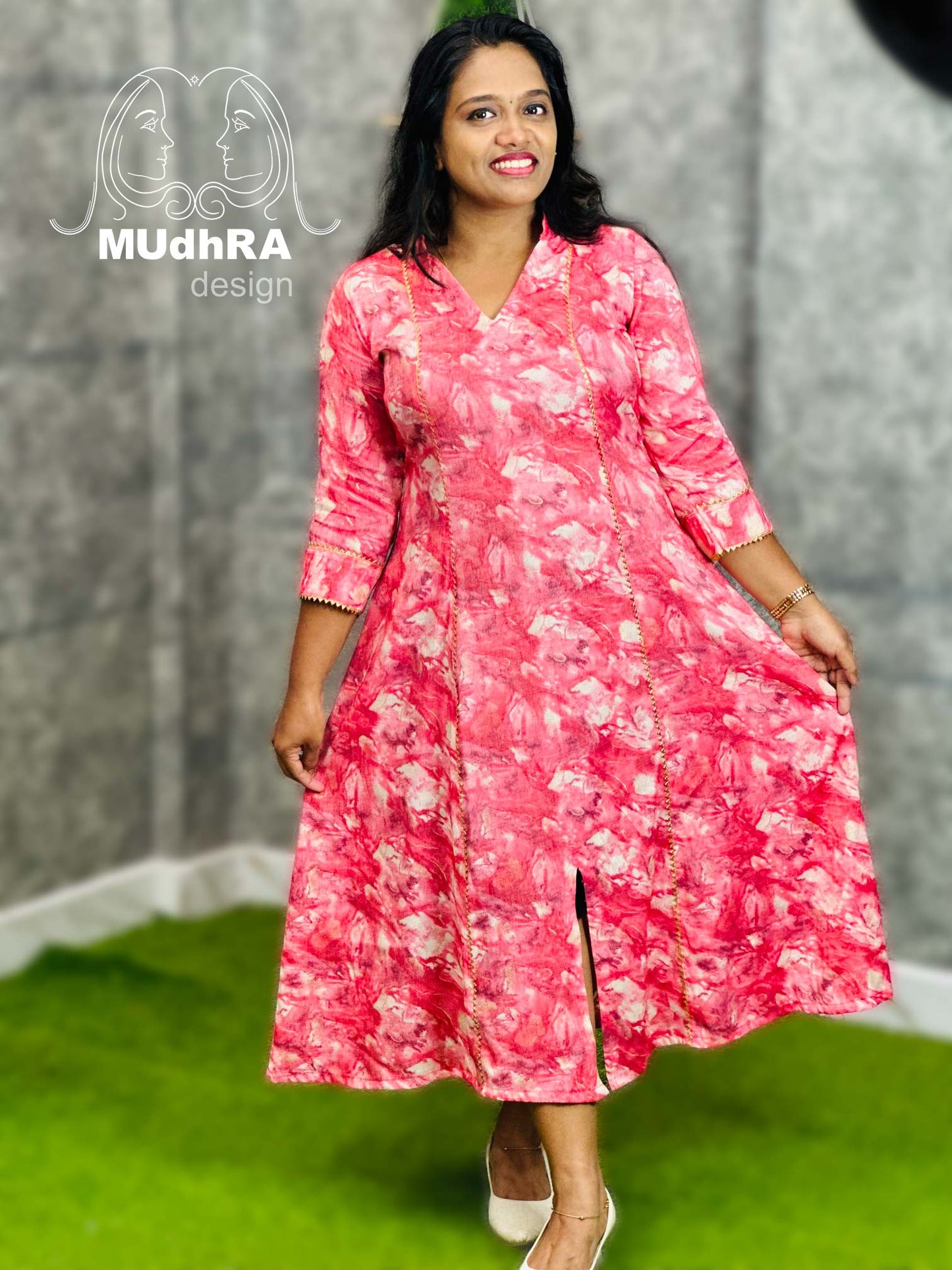 6Panel Rayon Collar Kurti(1112)