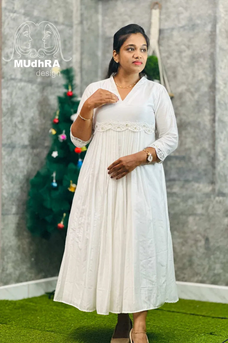 Xmas ALineKurti(Collar)(85)