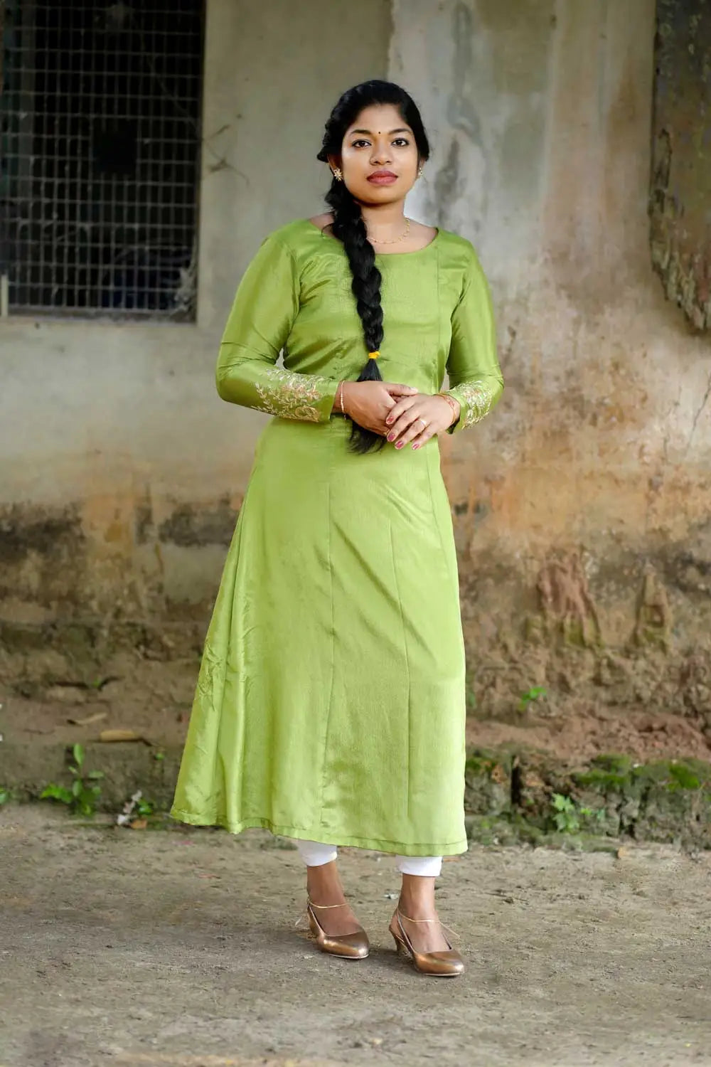 3 PANEL KURTI-LIGHT GREEN