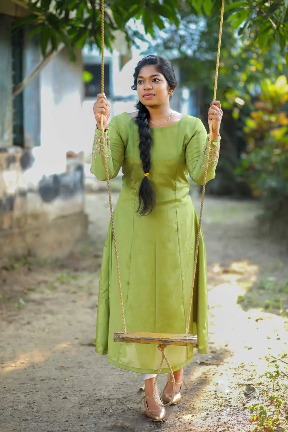 3 PANEL KURTI-LIGHT GREEN