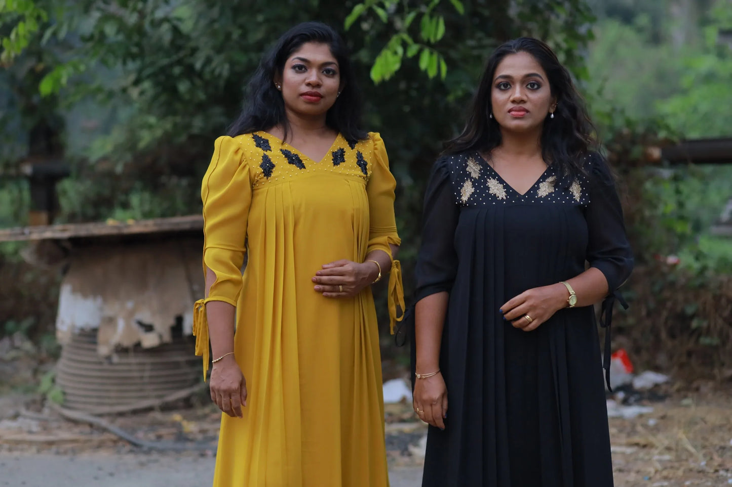 A Line with Side Gathers(MustardYellow)