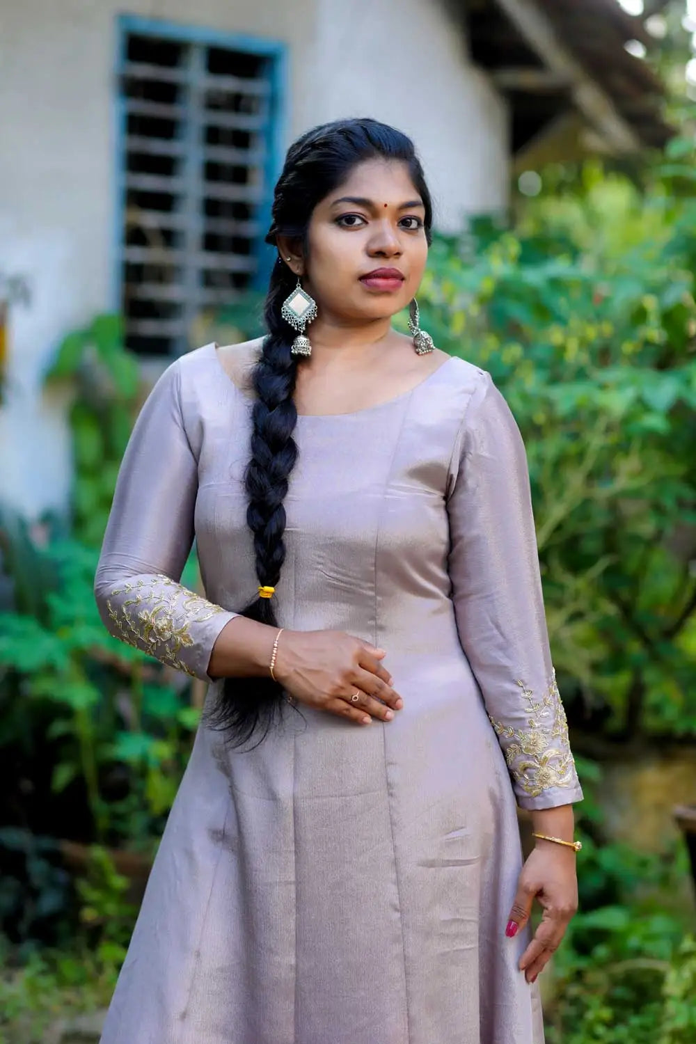 3 PANEL KURTI-SILVER