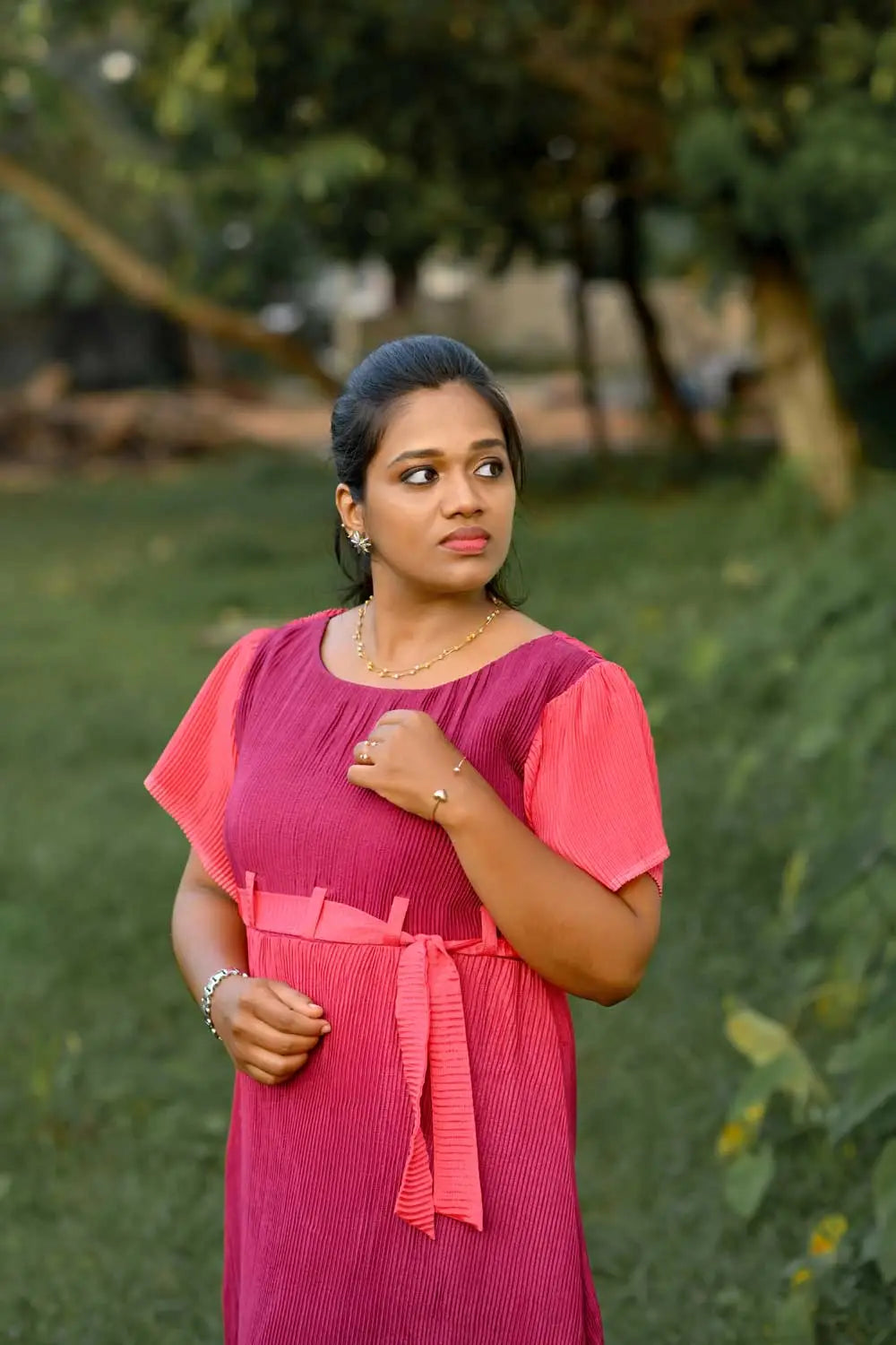 INDO WESTERN FROCK-PURPLE