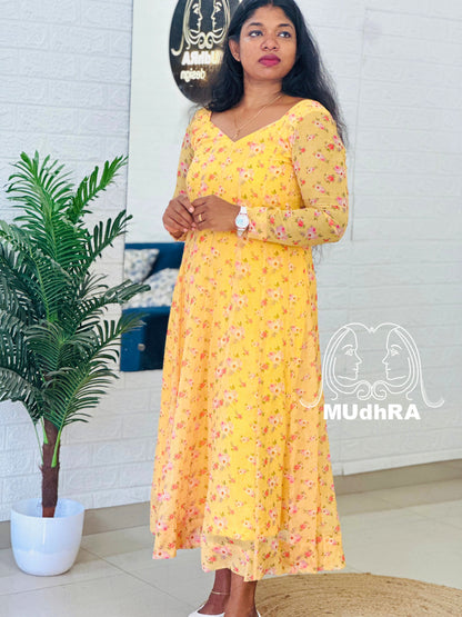 Panel Cut-Yellow-Kurti