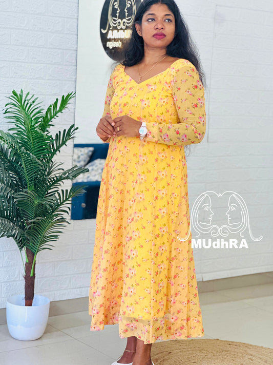 Panel Cut-Yellow-Kurti