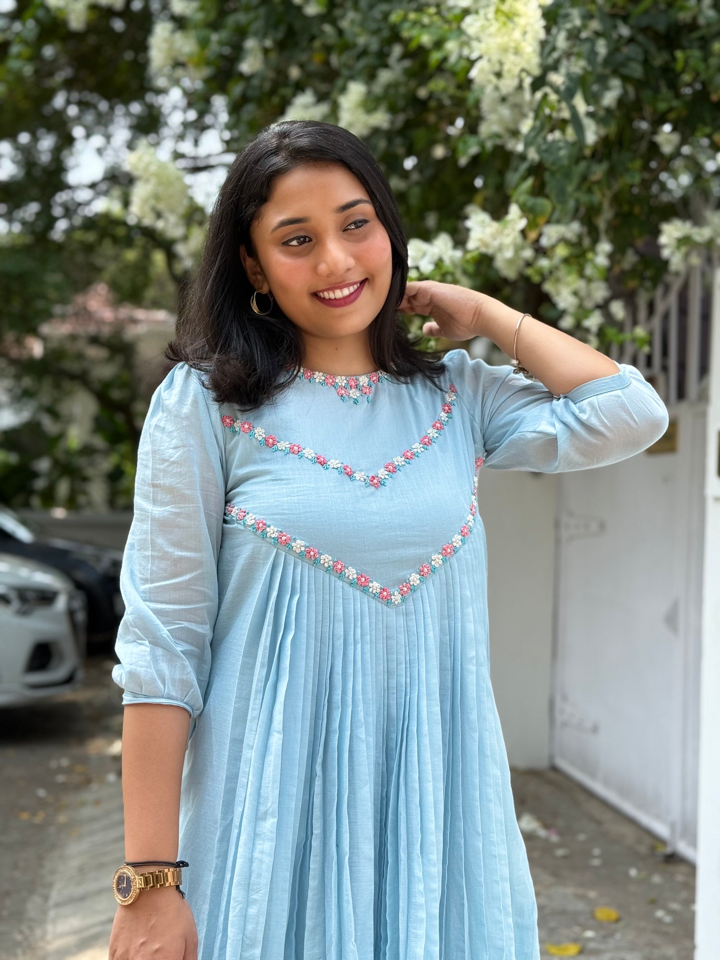 Mul Cotton Pleated Frock