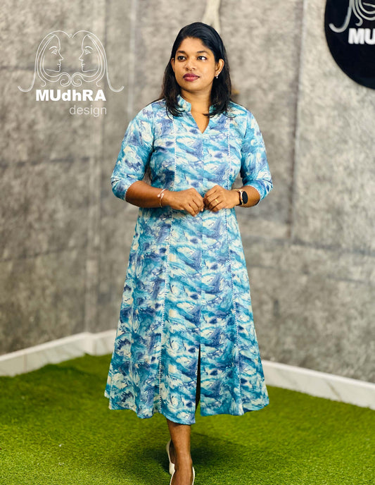 6Panel Rayon Collar Kurti(1111)