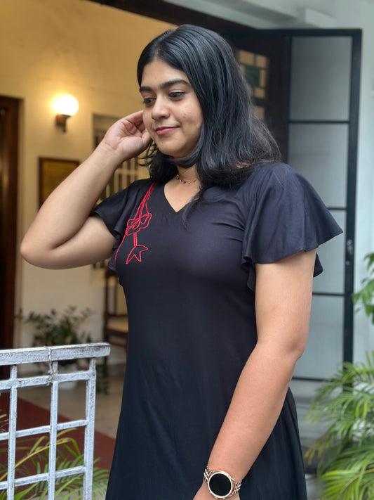 Frock-Rayon-Black