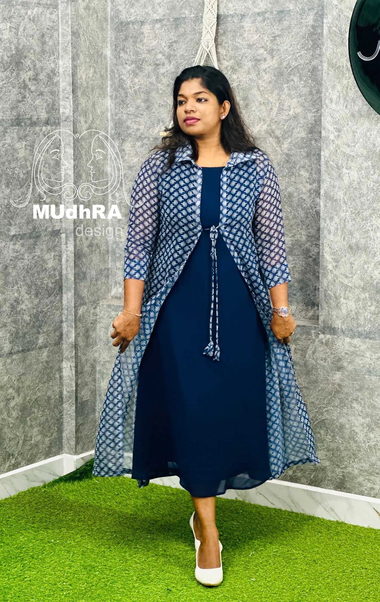 A line Top&Shrug(NavyBlue)(76)