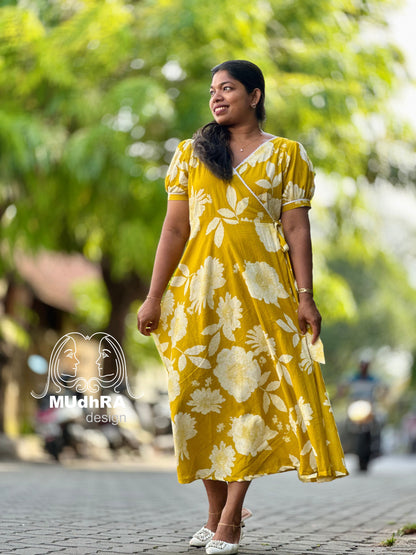 Wrap Dress (Mustard Yellow)