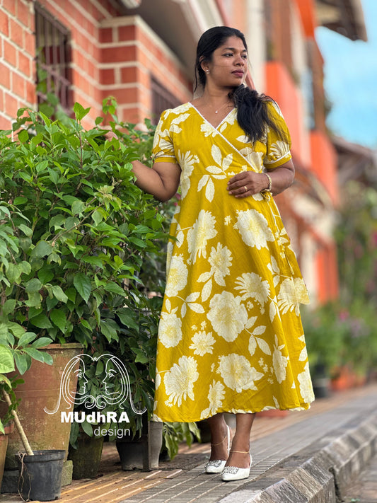 Wrap Dress (Mustard Yellow)