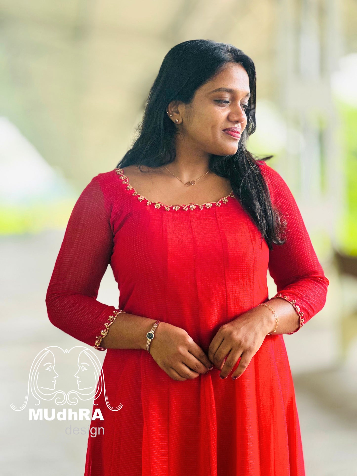 16 Panel Kurti-Christmas-Red