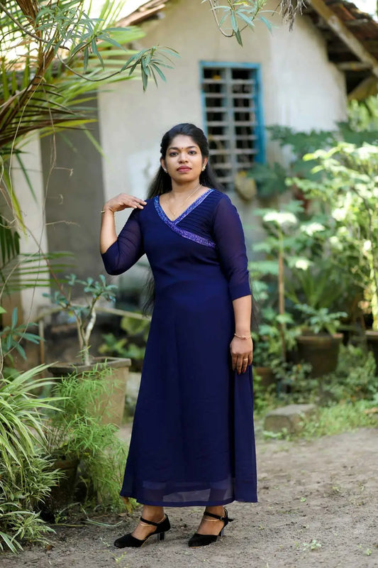 A LINE KURTI-BLUE