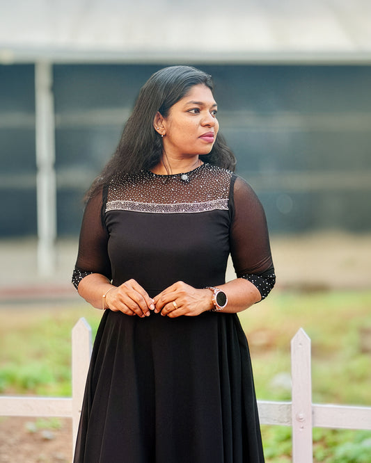 Black Umbrella Cut Anarkali