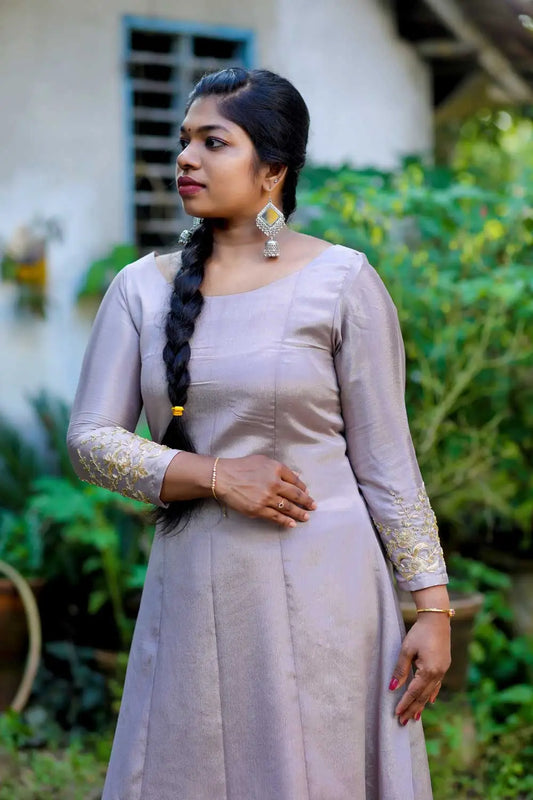 3 PANEL KURTI-SILVER