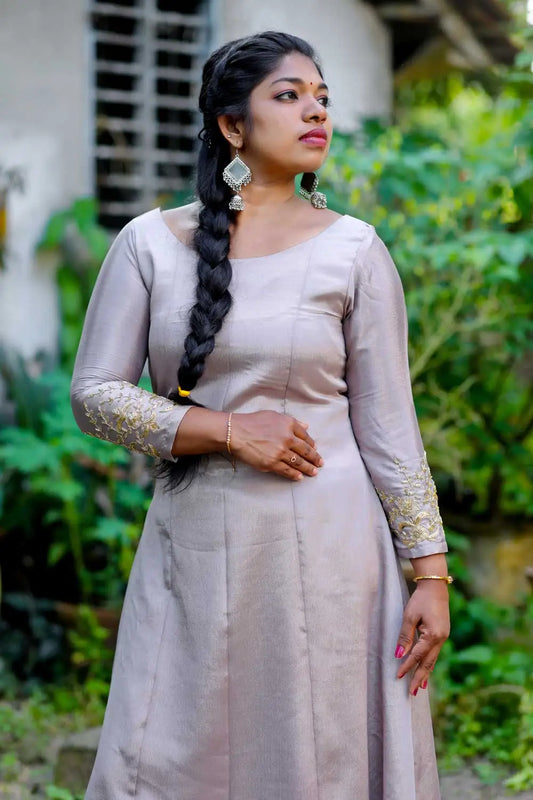 3 PANEL KURTI-SILVER