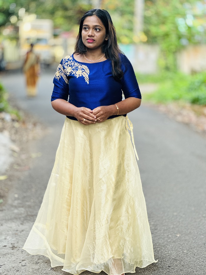 Crop Top & Skirt (0064) - Mudhra Design