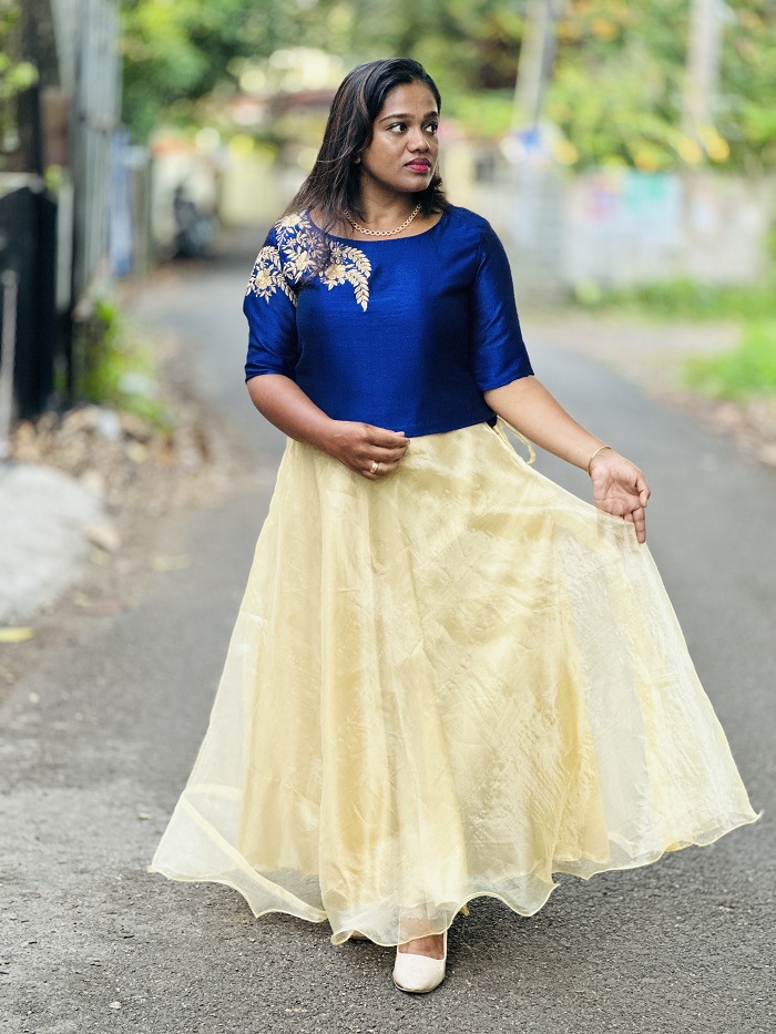 Crop Top & Skirt (0064) - Mudhra Design